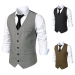 Men's British Style Vintage Suit Vest - Heritage cosmetics and beauty care