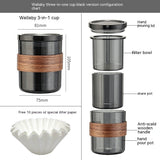 Three-in-one Hand Made Coffee Maker Suit Portable Filter Cup Heritage cosmetics and beauty care