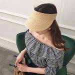 Fashion sunshade sunscreen straw raffia ladies sunshade hat - Heritage cosmetics and beauty care