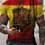 New Fashion Casual Digital Printed Round Neck Short-sleeved T-shirt Men's Wholesale - Heritage cosmetics and beauty care