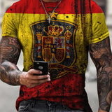 New Fashion Casual Digital Printed Round Neck Short-sleeved T-shirt Men's Wholesale - Heritage cosmetics and beauty care