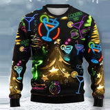 Polyester Round Neck Printed Men's Sweater