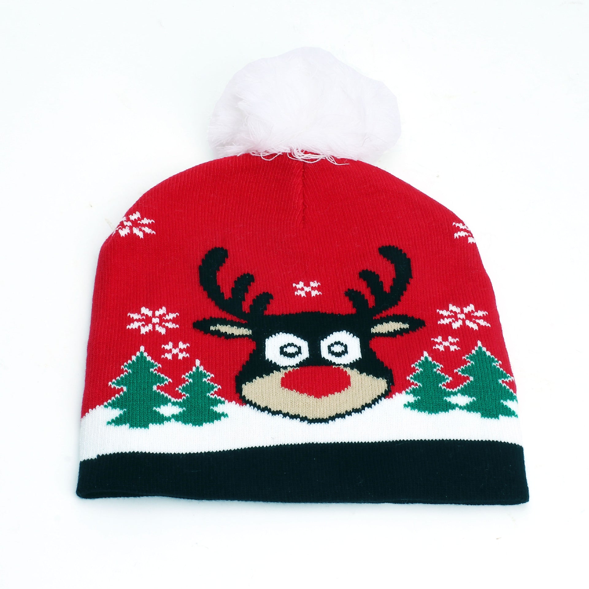 Autumn And Winter Christmas Deer Hot Snowflake Moose Knitted Hats Female - Heritage cosmetics and beauty care