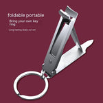 Stainless Steel Folding Nail Clippers Anti-splash With File - Heritage cosmetics and beauty care