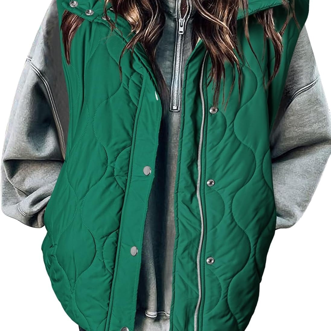 Zipper Thermal Vest Cotton-padded Coat