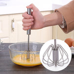 Egg Beater Household Mini Semi-automatic Manual Hand-held Cream Blender Stainless Steel Crack Heritage cosmetics and beauty care