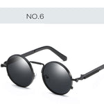 New spring mirror leg sunglasses Metal round frame retro sunglasses Colorful reflective European and American trend sunglasses - Heritage cosmetics and beauty care