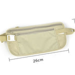 Zippered Waist Security Pouch With Coolmax Fabric - Heritage cosmetics and beauty care