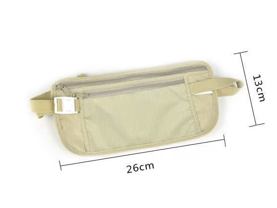 Zippered Waist Security Pouch With Coolmax Fabric - Heritage cosmetics and beauty care