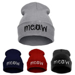 Autumn MEOW  Men Women Casual Hip Hop Hats Knitted Wool Skullies Beanies Hat Warm Winter Hat For Women Beanie Winter Caps - Heritage cosmetics and beauty care