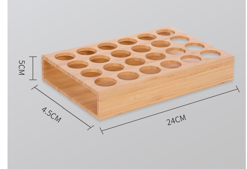 Bamboo Essential Oil Storage Rack For Essential Oil Bottles 15ml - Heritage cosmetics and beauty care