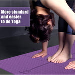 Non Slip TPE Yoga Mat Position Line Beginner - Heritage cosmetics and beauty care