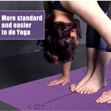 Non Slip TPE Yoga Mat Position Line Beginner - Heritage cosmetics and beauty care