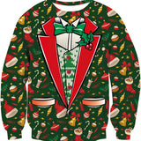 Round Neck Men's Christmas Tree Casual Sweatshirt