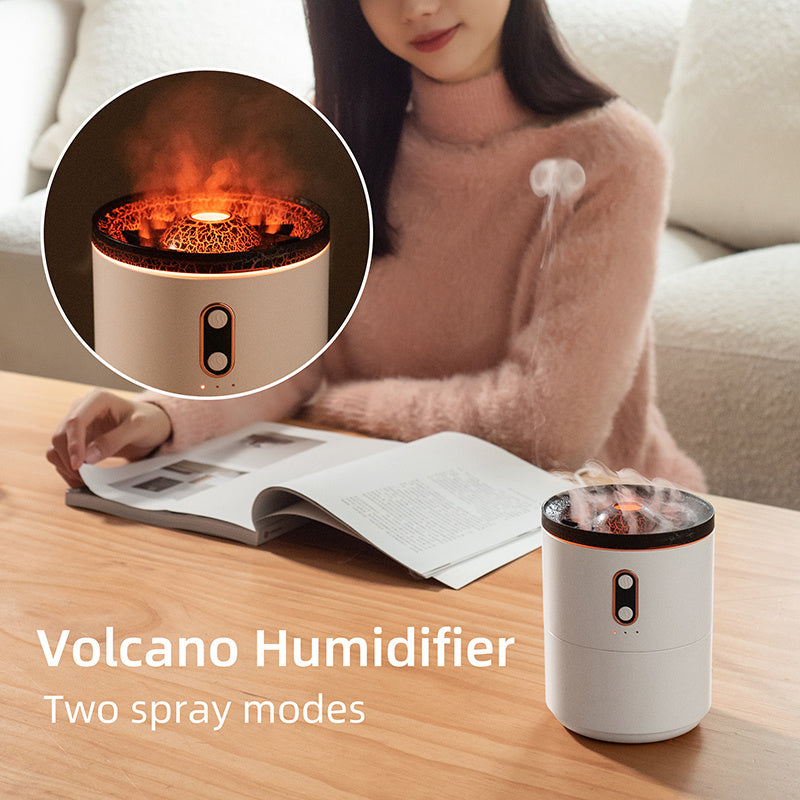 Volcanic Flame Aroma Essential Oil Diffuser USB Portable Jellyfish Air Humidifier Night Light Lamp Fragrance Humidifier Heritage cosmetics and beauty care