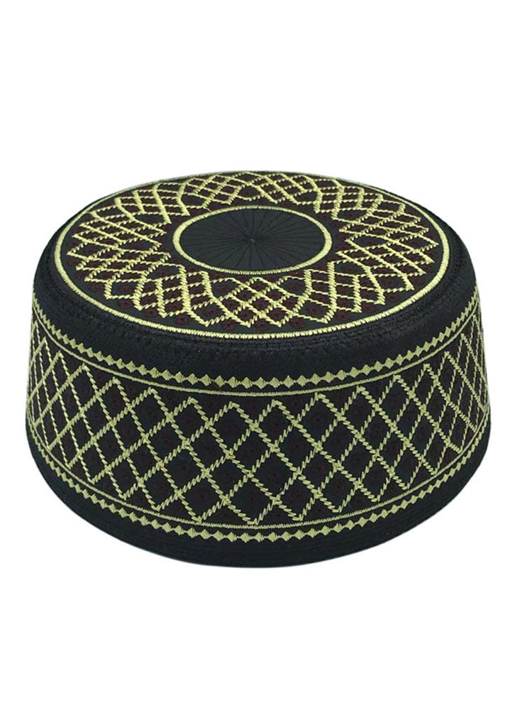 Muslim Hats Cotton Embroidery Islamic Men Prayer Arab Clothing Caps - Heritage cosmetics and beauty care