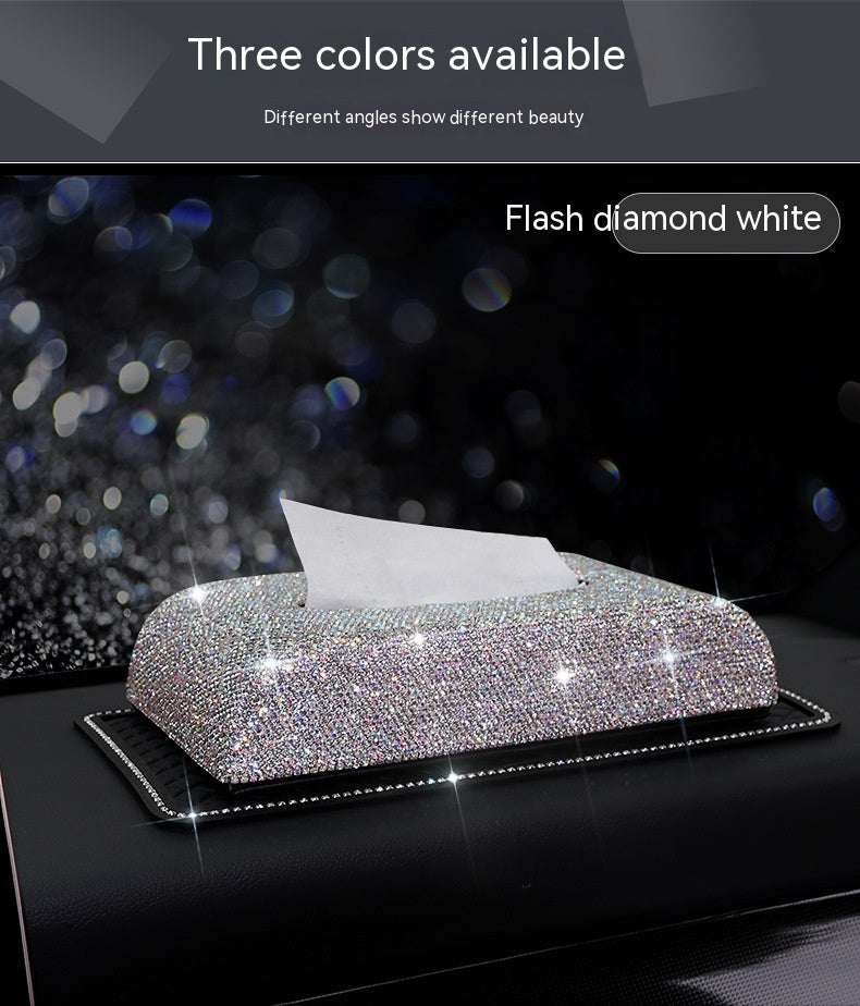 Tissue Box For Car Diamond Car Napkin Paper Box - Heritage cosmetics and beauty care