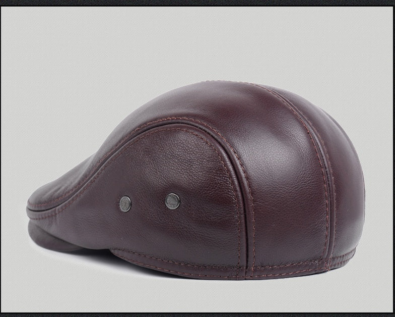 Middle-aged And Elderly Casual Leather Hats - Heritage cosmetics and beauty care