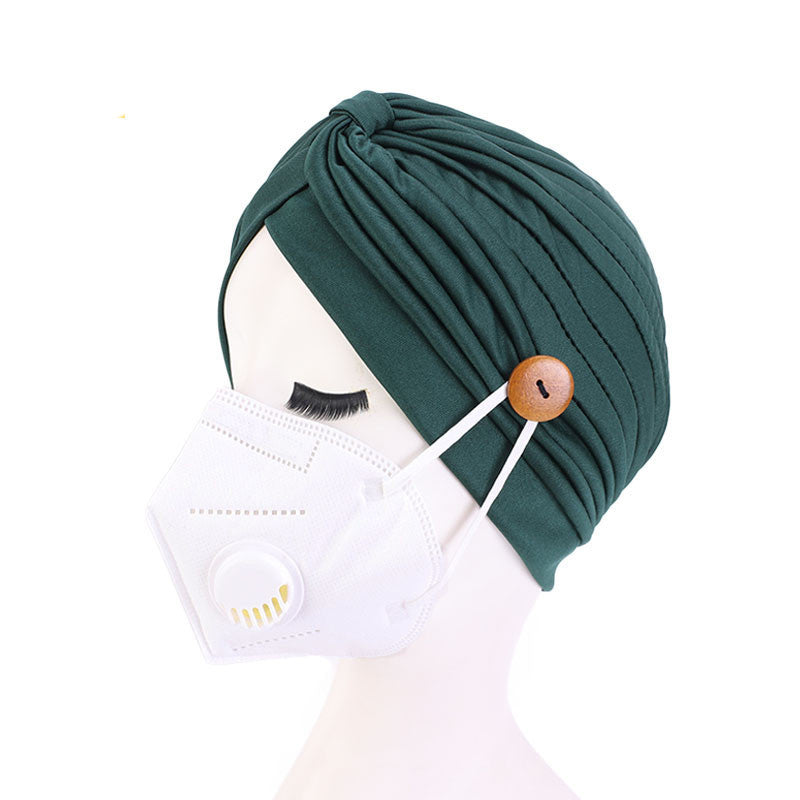 Epidemic Prevention Supplies Ladies Masks Hats Anti-Strangle Headbands Button Headbands - Heritage cosmetics and beauty care