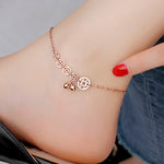 Rose Gold Bells Anklet Boho Stainless Steel Coin Charms Chain Anklets - Heritage cosmetics and beauty care