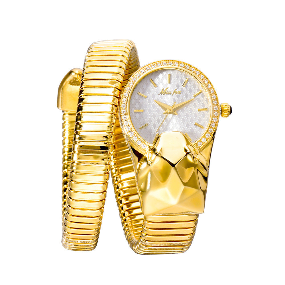 Women's Fashion Trend Diamond-encrusted Snake Watch - Heritage cosmetics and beauty care