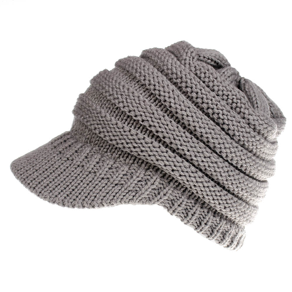 Women Ponytail Beanies Autumn Winter Hats Female Soft Knitting Caps Warm Ladies Skullies - Heritage cosmetics and beauty care