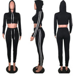 Women Ladies Tracksuit Crop Top Hoodies Sweatshirt Pants Sets Slim Wear Casual Suit Heritage cosmetics and beauty care