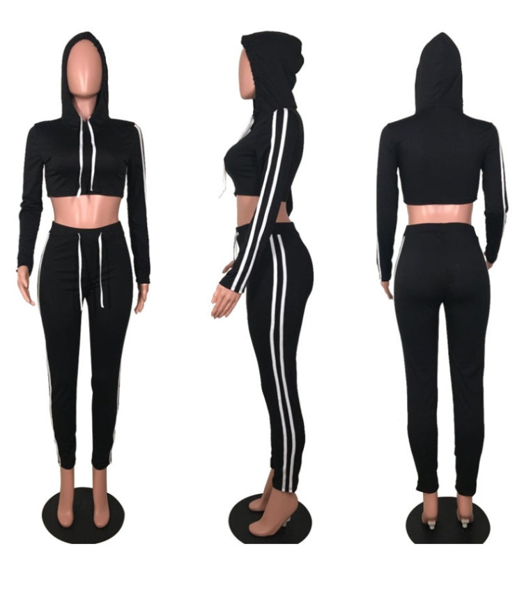 Women Ladies Tracksuit Crop Top Hoodies Sweatshirt Pants Sets Slim Wear Casual Suit Heritage cosmetics and beauty care