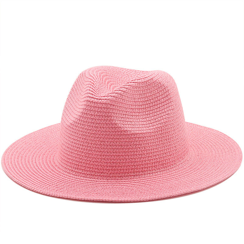 Large-Brimmed Straw Hat Men'S And Women'S Beach Jazz Hats - Heritage cosmetics and beauty care