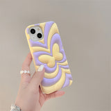 Summer Cream Butterfly Phone Case Stereo Soft Silicone Mobile Phone Protective Shell Heritage cosmetics and beauty care