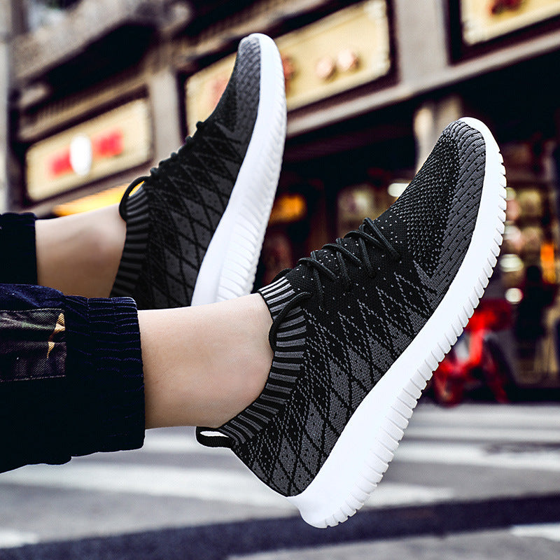 Flying Woven Men's Casual Breathable Running Sneakers Men - Heritage cosmetics and beauty care