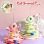 4 Levels Cat Toy Tower Turntable Roller Balls Toys Interactive Intelligence Pets Toys Training Track Puzzle Funny Games Accessories Pet Products - Heritage cosmetics and beauty care