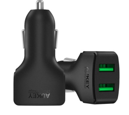 AUKEY Universal Mini Car Charger 2USB Car-Charger Auto Charger Mobile Phone Cell Phone Charging Adapter Heritage cosmetics and beauty care