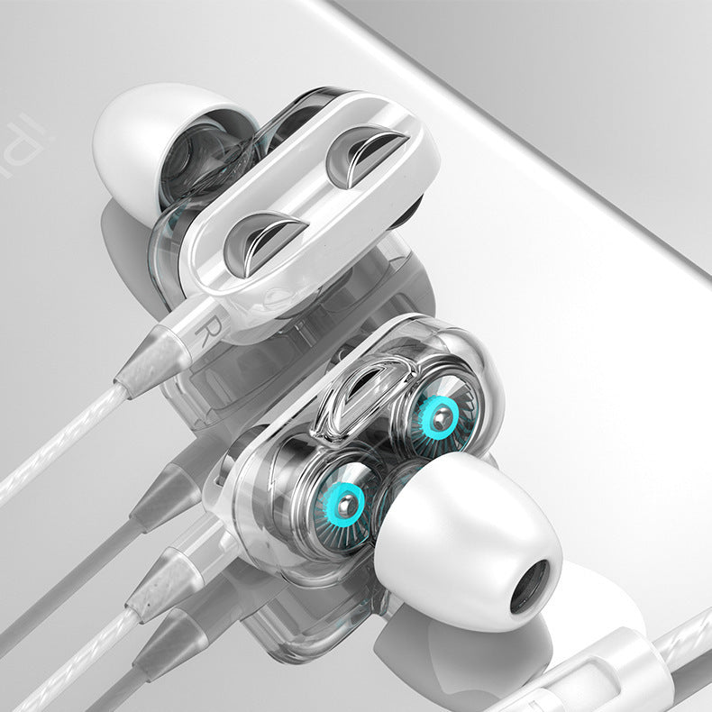 Quad-core Dual-moving Coil Dual-speaker Earphone In-ear Heritage cosmetics and beauty care