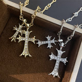 Fashion Jewelry Cross Long Necklace For Women All-match Sweater Chain - Heritage cosmetics and beauty care