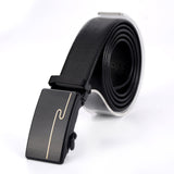 Belt Men's Automatic Buckle Belt Mirror Acrylic Iron Button Men's Business Casual Belt - Heritage cosmetics and beauty care