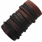 Fashion Bracelets 10pcs Set Wrap Woven Fashion Handmade Men - Heritage cosmetics and beauty care