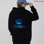 Women Hoodies King Queen Printed Sweatshirt Lovers - Heritage cosmetics and beauty care