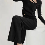 Women's High Waist Slimming Soft Knitted Trousers - Heritage cosmetics and beauty care