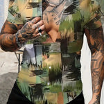 3D Printed Short-sleeved Shirt Summer Men - Heritage cosmetics and beauty care