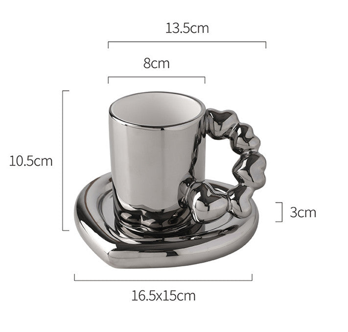 Mug Ceramic Coffee Cup And Saucer Set