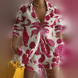 Summer Vacation Printing Suit Casual 2-piece Set - Heritage cosmetics and beauty care