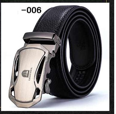 Two-layer leather belt business men's smooth automatic buckle leather belt - Heritage cosmetics and beauty care