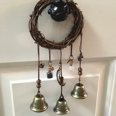 Witch Bell Protection Door Knob Pendant Rattan Wind Chimes - Heritage cosmetics and beauty care