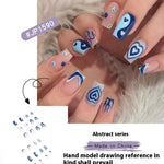 Blue Flame Yin And Yang Love Wear Armor Nail Stickers - Heritage cosmetics and beauty care