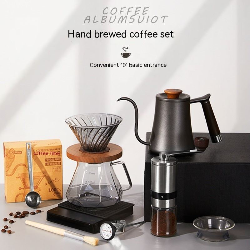 Pour-over Coffee Suit Gift Box Household American Coffee Maker Coffee Pot With Scale Combination - Heritage cosmetics and beauty care