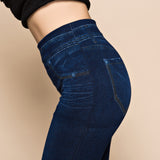 Women Leggings Plus size Faux Denim Jeans Leggings - Heritage cosmetics and beauty care