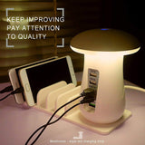 2 In 1 Multifunction Mushroom Lamp LED Lamp Holder USB Charger Home Office Supplies Heritage cosmetics and beauty care