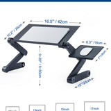 Adjustable Laptop Stand, RAINBEAN Laptop Desk with 2 CPU Cooling USB Fans for Bed Aluminum Lap Workstation Desk with Mouse Pad, Foldable Cook Book Stand Notebook Holder Sofa,Amazon Banned - Heritage cosmetics and beauty care