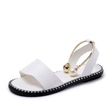 Sandals female pearl buckle - Heritage cosmetics and beauty care